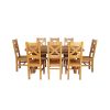 Country Oak 230cm Cross Leg Oval Table and 8 Windermere Timber Seat Chairs - 5