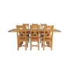 Country Oak 230cm Cross Leg Square Table and 6 Grasmere Timber Seat Chairs - 9