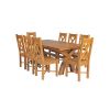 Country Oak 230cm Cross Leg Square Table and 8 Grasmere Timber Seat Chairs - 4