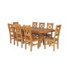 Country Oak 230cm Cross Leg Square Table and 8 Windermere Timber Seat Chairs - 3