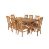 Country Oak 230cm Cross Leg Square Table and 8 Chelsea Timber Seat Chairs - 4