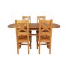Country Oak 180cm Extending Cross Leg Oval Table and 4 Windermere Timber Seat Chairs - 7