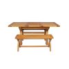 Country Oak 180cm Extending Cross Leg Table and 2 120cm Cross Leg Bench Set - SPRING SALE - 7