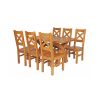 Country Oak 140cm Cross Leg Fixed Oval Table and 6 Windermere Timber Seat Chairs - 3