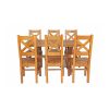 Country Oak 140cm Cross Leg Fixed Oval Table and 6 Windermere Timber Seat Chairs - 4