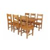 Country Oak 140cm Cross Leg Fixed Oval Table and 6 Chester Timber Seat Chairs - 3