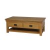 Country Oak Large 4 Drawer Coffee Table With Shelf - SPRING SALE - 15