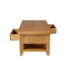 Country Oak Large 4 Drawer Coffee Table With Shelf - SPRING SALE - 10