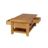 Country Oak Large 4 Drawer Coffee Table With Shelf - SPRING SALE - 11
