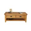 Country Oak Large 4 Drawer Coffee Table With Shelf - SPRING SALE - 7