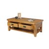 Country Oak Large 4 Drawer Coffee Table With Shelf - SPRING SALE - 8