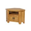 Country Oak 2 Door Corner TV Unit - 10% OFF CODE SAVE - 10