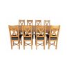 Country Oak 280cm Extending Cross Leg Oval Table and 8 Grasmere Brown Leather Chairs - SPRING MEGA DEAL - 5