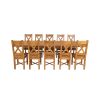 Country Oak 280cm Extending Cross Leg Oval Table and 10 Grasmere Timber Seat Chairs - 7