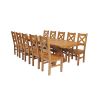 Country Oak 280cm Extending Cross Leg Oval Table and 10 Windermere Timber Seat Chairs - 5
