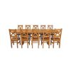 Country Oak 280cm Extending Cross Leg Oval Table and 10 Windermere Timber Seat Chairs - 6