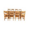 Country Oak 280cm Extending Cross Leg Oval Table and 8 Chester Timber Seat Chairs - 6
