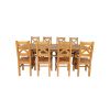 Country Oak 280cm Extending Cross Leg Square Table and 8 Windermere Timber Seat Chairs - 4