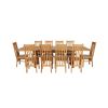Country Oak 280cm Extending Cross Leg Square Table and 8 Chelsea Timber Seat Chairs - 6