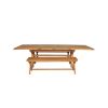 Country Oak 280cm Extending Cross Leg Table and 2 160cm Cross Leg Bench Set - 4