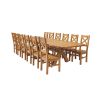 Country Oak 340cm Extending Cross Leg Oval Table and 12 Windermere Timber Seat Chairs - 3