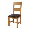 Chester Ladder Back Brown Leather Seat Oak Dining Chair - 10% OFF SPRING SALE - 3