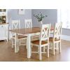 Grasmere Cross Back Cream Painted Chair With Solid Oak Seat - 10% OFF WINTER SALE - 4