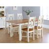 Grasmere Cross Back Cream Painted Chair With Solid Oak Seat - 10% OFF SPRING SALE - 4