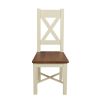 Grasmere Cross Back Cream Painted Chair With Solid Oak Seat - 10% OFF WINTER SALE - 6