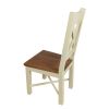 Grasmere Cross Back Cream Painted Chair With Solid Oak Seat - 10% OFF SPRING SALE - 8