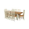 Country Oak 230cm Butterfly Extending Cream Painted Dining Table - SPRING SALE - 9