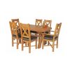 Grasmere Oak Carver Dining Chair With Brown Leather Seat - 10% OFF SPRING SALE - 11