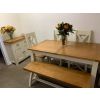 Country Oak 140cm to 180cm Butterfly Extending Cream Painted Dining Table - SPRING SALE - 2