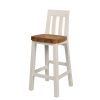 Billy Grey Painted Fully Assembled Bar Stool With Solid Oak Seat - 10% OFF SPRING SALE - 4