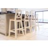 Billy Cross Back Cream Painted Bar Stool Solid Oak Seat - 10% OFF SPRING SALE - 4