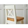Billy Cross Back Cream Painted Bar Stool Solid Oak Seat - 10% OFF SPRING SALE - 3