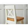 Billy Cross Back Cream Painted Assembled Bar Stool Solid Oak Seat - 10% OFF SPRING SALE - 3
