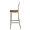 Billy Cross Back Grey Painted Bar Stool With Solid Oak Seat - 25% OFF SPRING SALE - 6