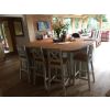 Billy Cross Back Grey Painted Bar Stool With Solid Oak Seat - 25% OFF SPRING SALE - 9