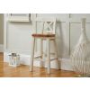 Billy Cross Back Grey Painted Bar Stool With Solid Oak Seat - 25% OFF SPRING SALE - 2