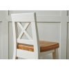 Billy Cross Back Grey Painted Bar Stool With Solid Oak Seat - 25% OFF SPRING SALE - 3
