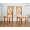 Grasmere Oak Chair with Cream Leather Seat - 10% OFF SPRING SALE - 2