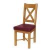 Grasmere Oak Chair with Red Leather Seat - WINTER SALE - 3
