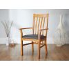 Chelsea Solid Oak Black Leather Assembled Carver Dining Chair - SPRING SALE - 2