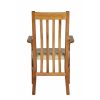 Chelsea Solid Oak Cream Leather Assembled Carver Dining Chair - SPRING SALE - 7