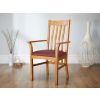 Chelsea Solid Oak Red Leather Assembled Carver Dining Chair - SPRING SALE - 2