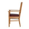 Chelsea Solid Oak Red Leather Assembled Carver Dining Chair - SPRING SALE - 6