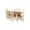 Country Oak 180cm Cream Painted Extending Dining Table & 6 Dorchester Cream Painted Chairs - SPRING SALE - 3