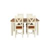 Country Oak 180cm Cream Painted Extending Dining Table and 4 Grasmere Cream Painted Chairs - SPRING SALE - 11
