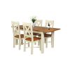 Country Oak 180cm Cream Painted Extending Dining Table and 4 Grasmere Cream Painted Chairs - SPRING SALE - 8
